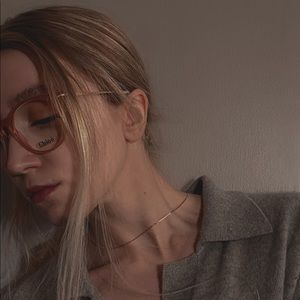 Chloe Eyeglasses Women's Peach/Gold